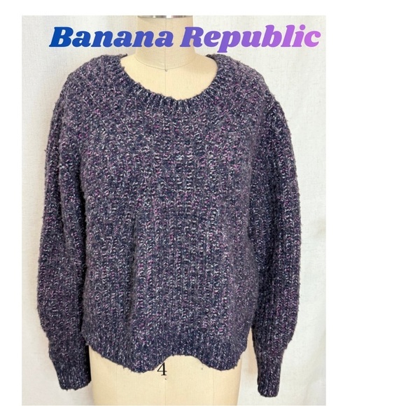 Banana Republic Sweaters - Banana Republic Chunky Knit Sweater Purple Multi | Size XL| Cozy Soft Pullover